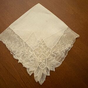 Elegant Lace Handkerchief Vintage
